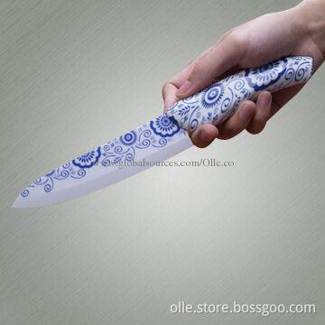 Pure Porcelain Ceramic Knife with Full Printing
